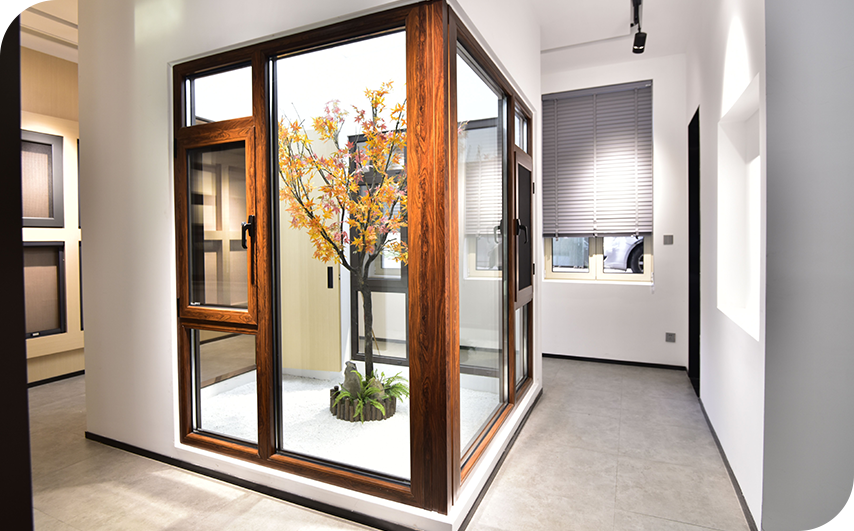 Gebogenes Fenster und Eckfenster